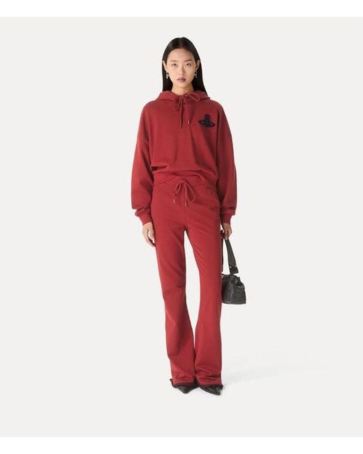 Vivienne Westwood Red Cropped Box Hoodie For Effortless Style