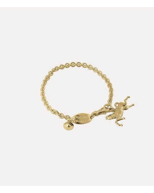 Vivienne Westwood Metallic Horse Bracelet Swarovski Crystals