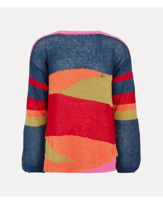 Vivienne Westwood Blue Distressed Jumper Cotton Mohair Blend