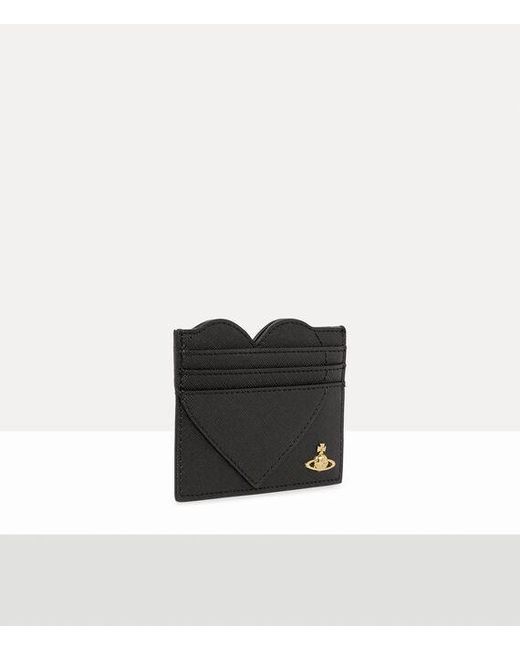Vivienne Westwood White Heart Card Holder Faux Leather