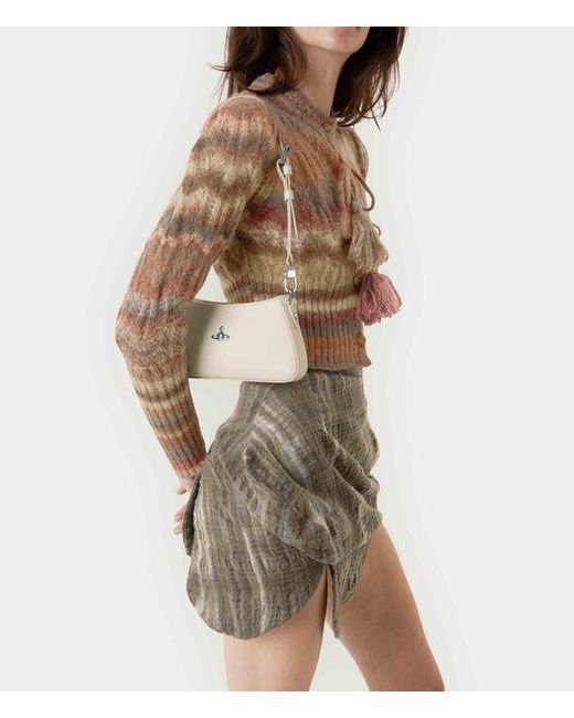 Vivienne Westwood Natural Tasha Shoulder Phone Bag Pu Smooth