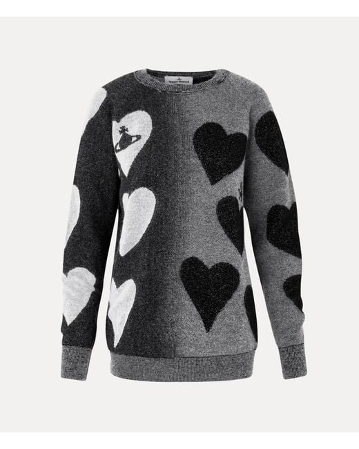 Vivienne Westwood Hearts Jumper in Black | Lyst UK