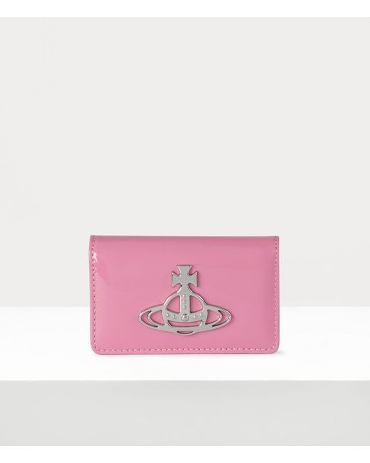 Vivienne Westwood Pink Shiny Patent Flap Card Holder