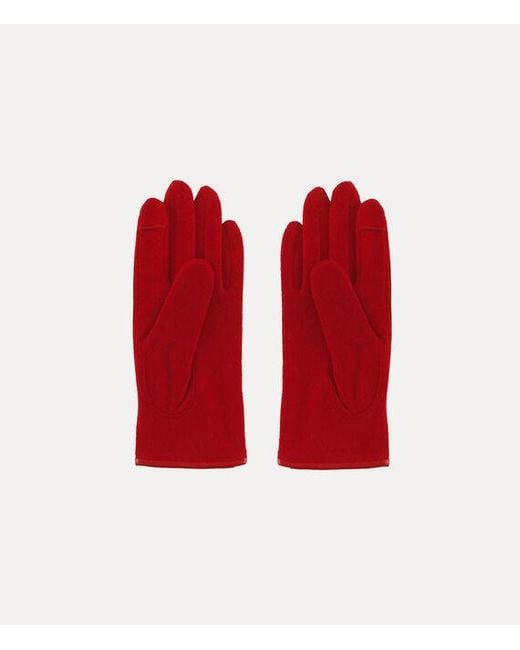 Vivienne Westwood Red Gloves Leather Sheep