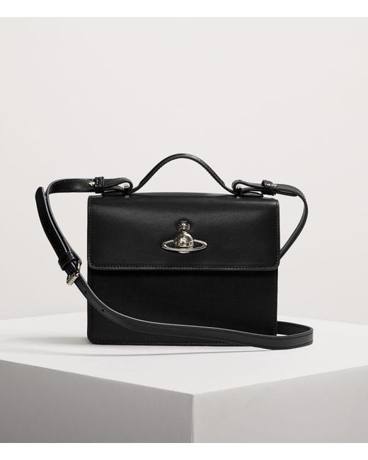 Vivienne Westwood Black Matilda Medium Shoulder Bag