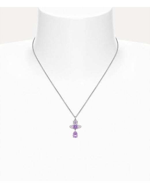 Vivienne Westwood White Ismene Drop Pendant Necklace