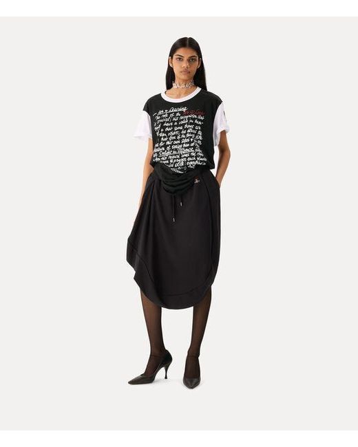 Vivienne Westwood Black Art Heart Longline T-Shirt Cotton