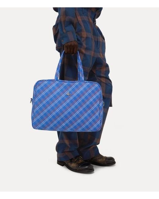 Vivienne Westwood Blue Jim Sports Bag Stuart Check