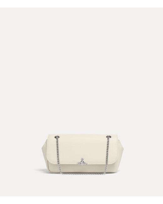 Vivienne Westwood Natural Chain Crossbody Purse Pu Smooth