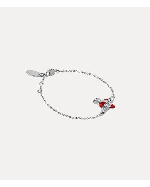 Vivienne Westwood White New Diamante Heart Bracelet Cubic Zirconia