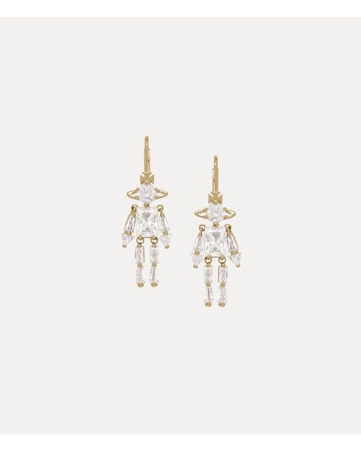 Vivienne Westwood White Issa Earrings Cubic Zirconia