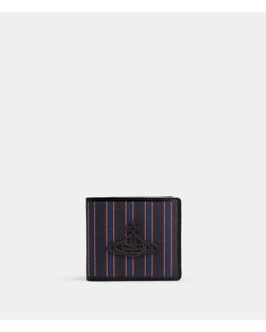 Vivienne Westwood White Billfold Wallet Woven Stripe for men