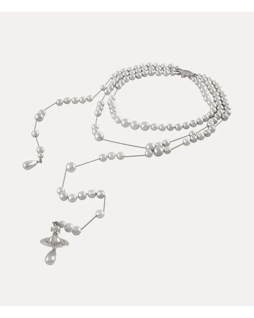Vivienne Westwood White Broken Pearl Necklace