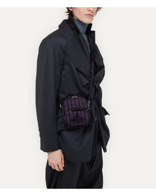 Vivienne Westwood Blue Eton Small Crossbody Woven Stripe