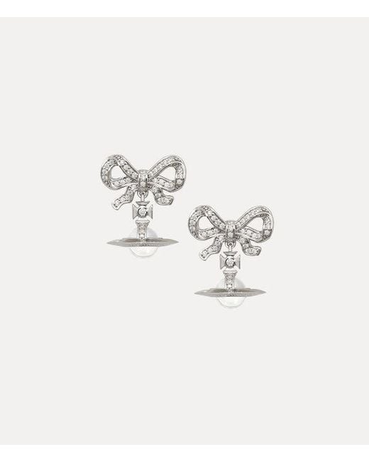 Vivienne Westwood Octavie Earrings Platinum-white-clear-cz Platinum-white-clear-cz Women