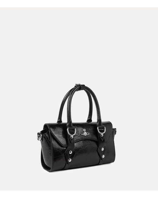Vivienne Westwood Black Bettina Mini Crossbody Naplak Leather