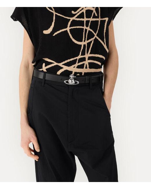 Vivienne Westwood White Orb Buckle Belt Toledo Leather