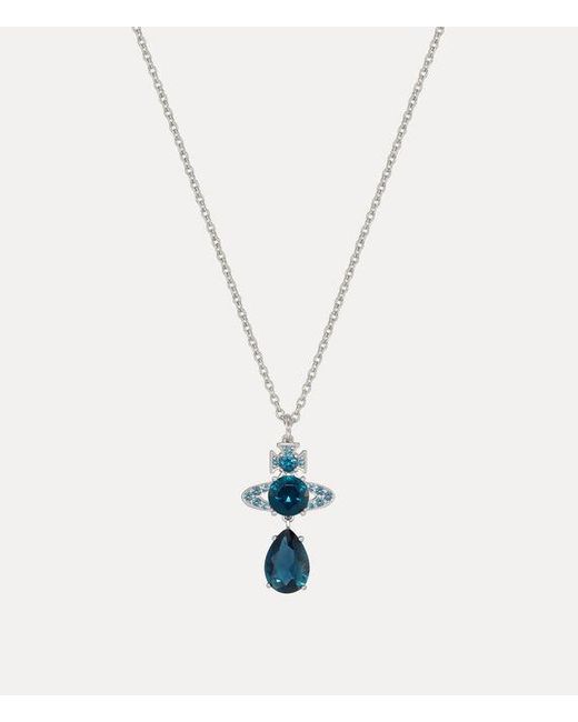 Vivienne Westwood White Ismene Drop Pendant Necklace