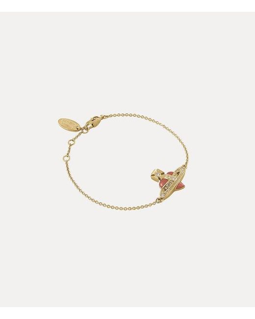 Vivienne Westwood Metallic New Diamante Heart Bracelet