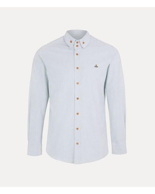 Vivienne Westwood Blue Two Button Krall Shirt Classic Oxford Shirt for men