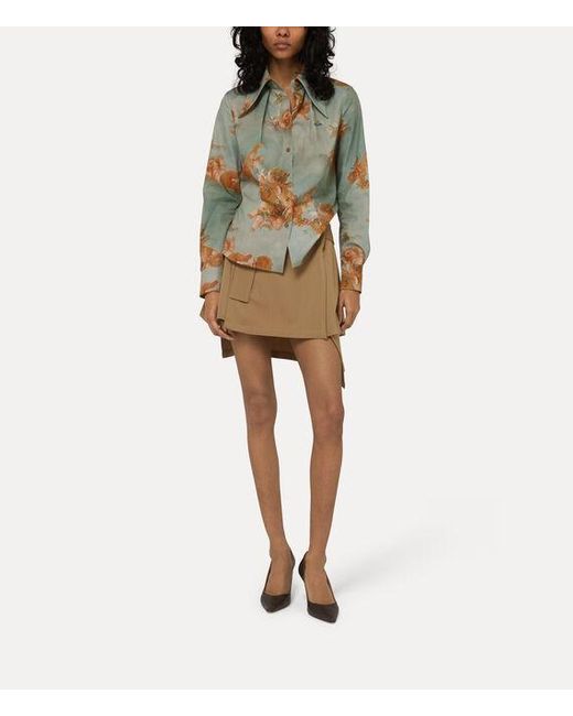Vivienne Westwood Green Violin Shirt Printed Poplin