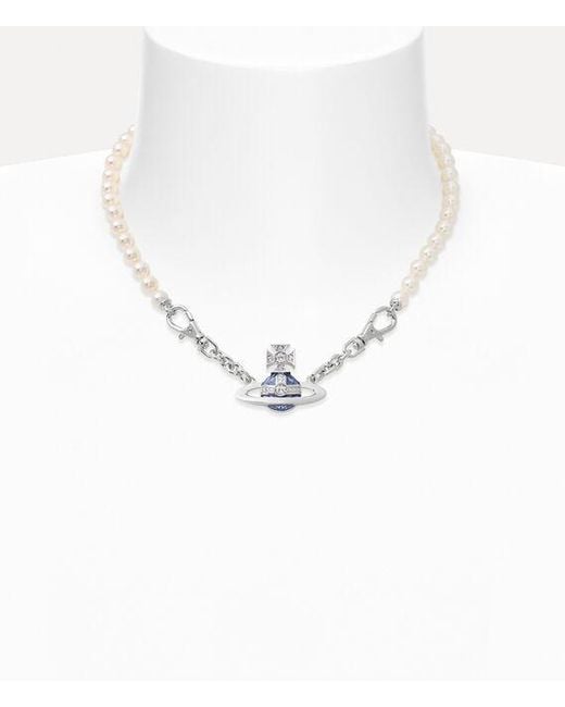Vivienne Westwood White Aã¯Da Bas Relief Necklace