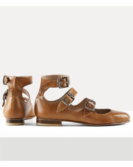 Vivienne Westwood Brown Roman Three Strap Sandal Leather
