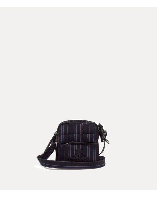 Vivienne Westwood Blue Eton Small Crossbody Woven Stripe