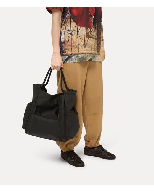 Vivienne Westwood Black Alton Large Slouchy Tote Coated Fabric