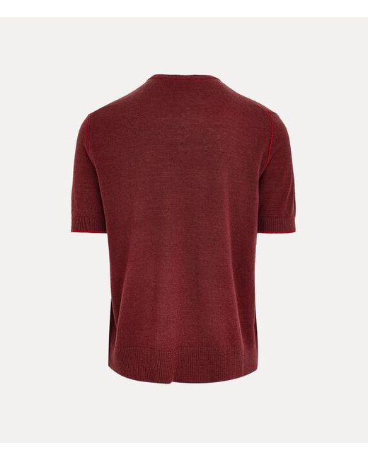 Vivienne Westwood Red Alex T-Shirt Merino Wool Cashmere for men