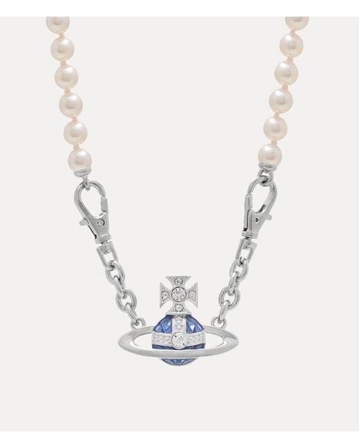 Vivienne Westwood White Aã¯Da Bas Relief Necklace
