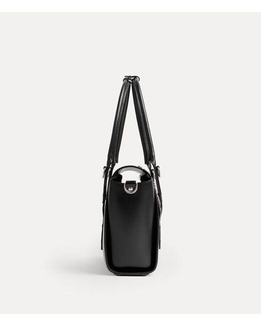 Vivienne Westwood Black Bettina Medium Handbag Smooth Leather + Studs 1
