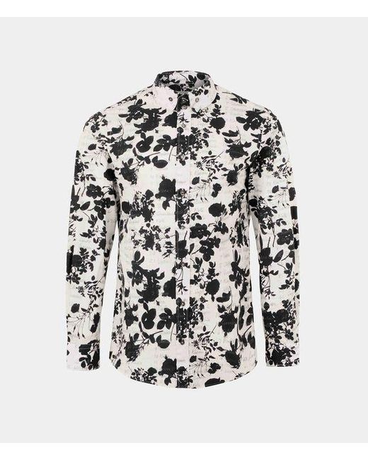 Vivienne Westwood White Two Button Krall Shirt Printed Poplin for men