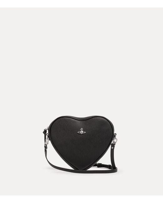 Vivienne Westwood Black Alexa Heart Crossbody Faux Leather