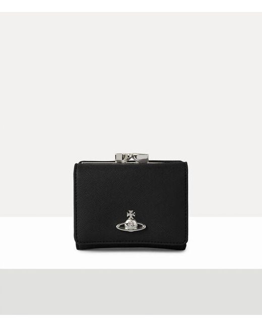 Vivienne Westwood White Small Frame Wallet Faux Leather
