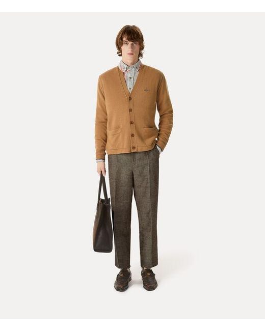 Vivienne Westwood Brown Alex Cardigan Merino Wool Cashmere for men