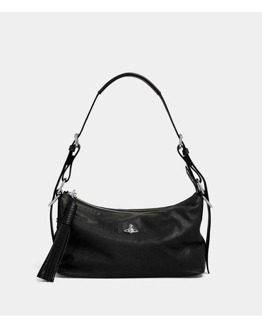 Vivienne Westwood Black Emma Shoulder Bag Supple Leather