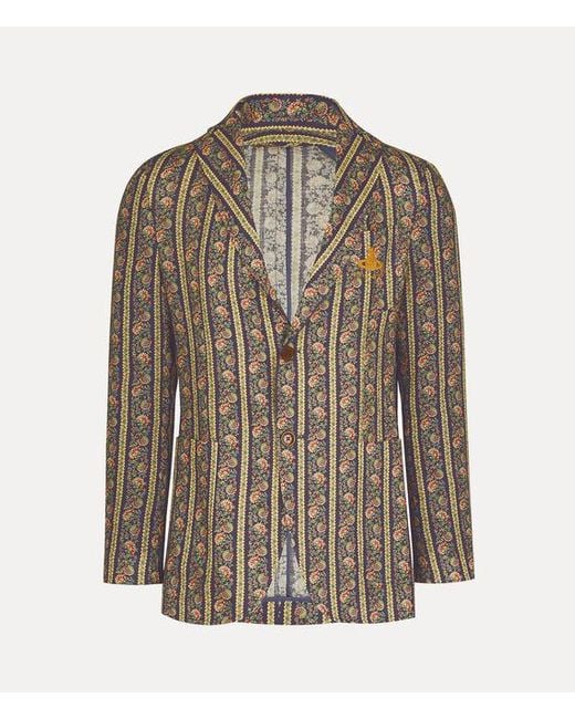 Vivienne Westwood Froh Jacket Print Linen Tailor Floral Artwork in