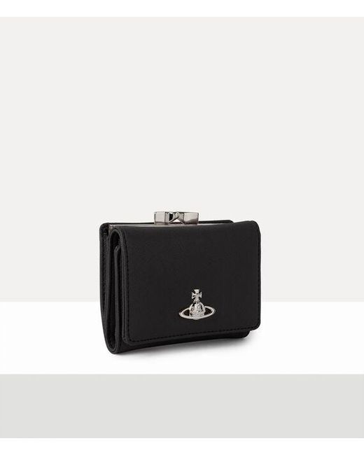 Vivienne Westwood White Small Frame Wallet Faux Leather