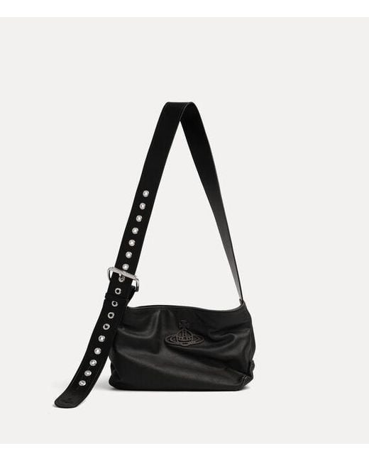 Vivienne Westwood Black Maxime Small Shoulder Bag Leather