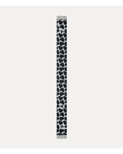 Vivienne Westwood White Thin Scarf Happy Hippy Hearts