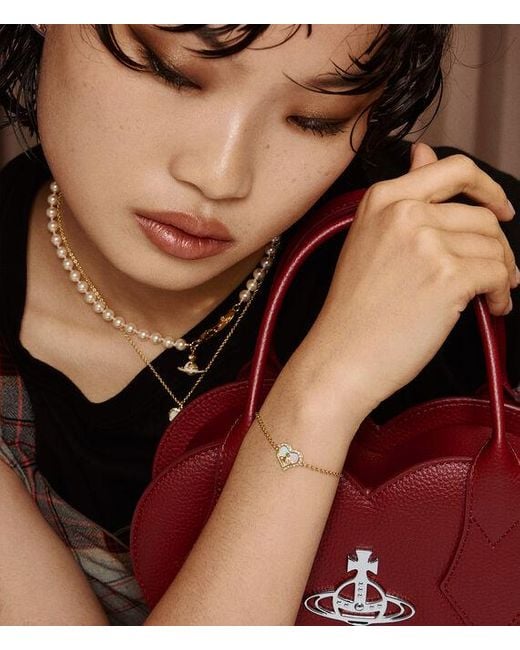 Vivienne Westwood Petra Bracelet Gold-white-pearl-tint-mop