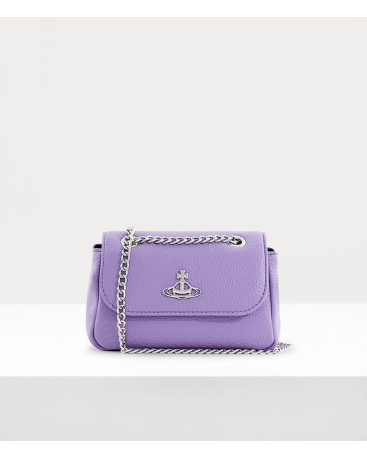 Vivienne Westwood Purple Small Purse With Chain