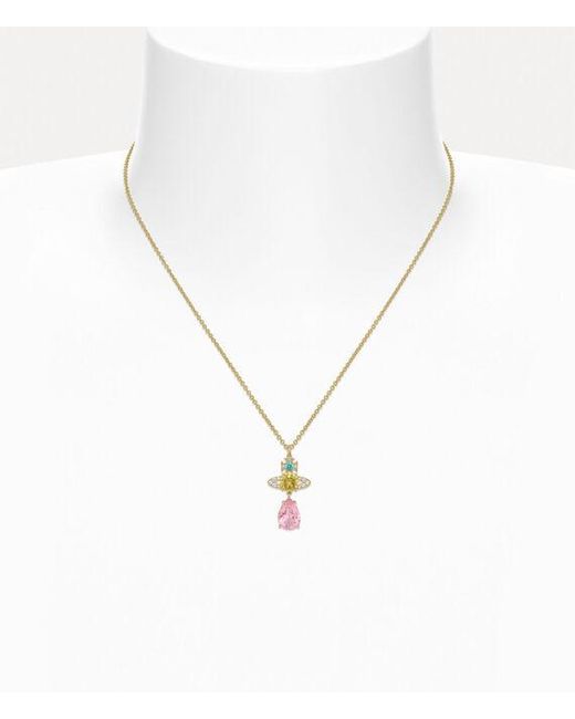 Vivienne Westwood White Ismene Drop Pendant Necklace