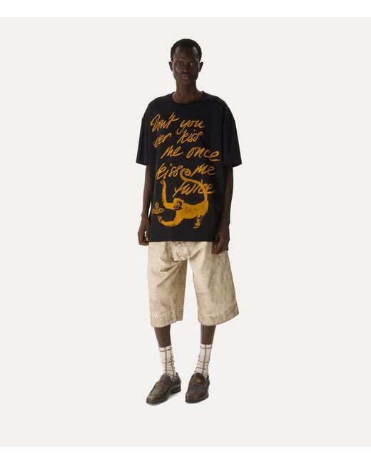 Vivienne Westwood Black Oversized Monkey T-Shirt Cotton