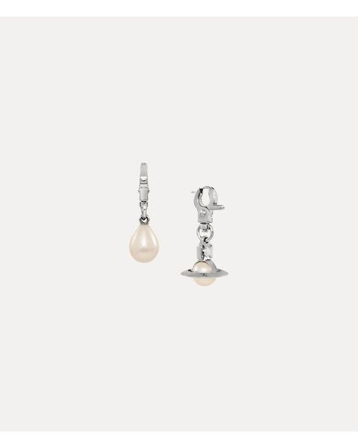 Vivienne Westwood Natural Claude Small Earrings Swarovski Pearls
