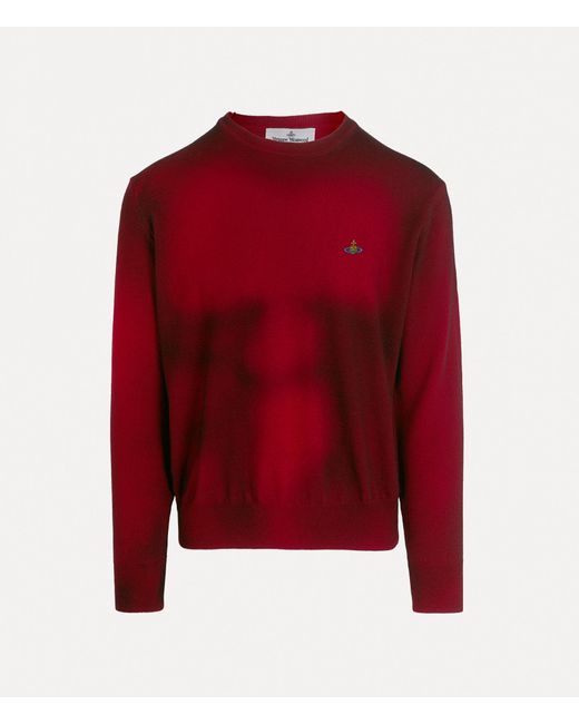 Vivienne Westwood Red Sean Round Neck Jumper Wool for men