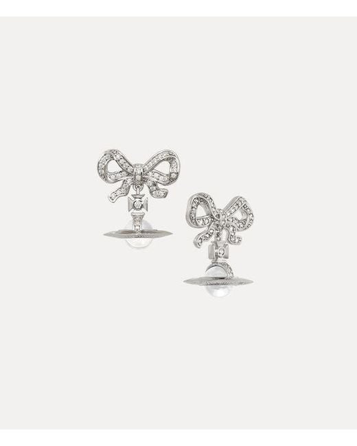 Vivienne Westwood Octavie Earrings Platinum-white-clear-cz Platinum-white-clear-cz Women