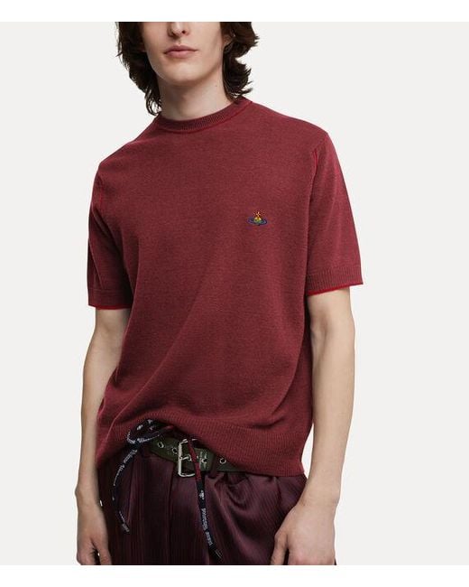 Vivienne Westwood Red Alex T-Shirt Merino Wool Cashmere for men