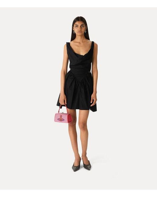 Vivienne Westwood Black Mini Sunday Dress Compact Poplin